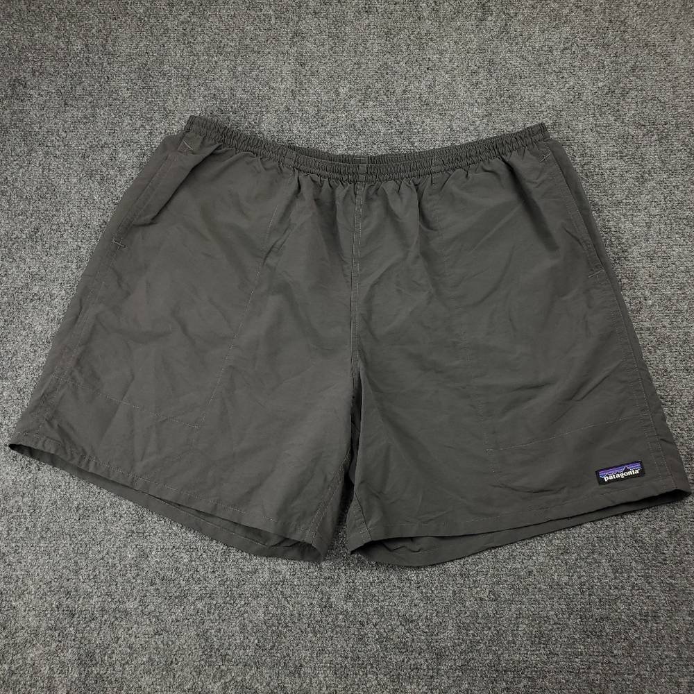 Patagonia Baggies Mens 2XL Swim Trunks 7" Gray Nylon Drawstring Elastic Waist